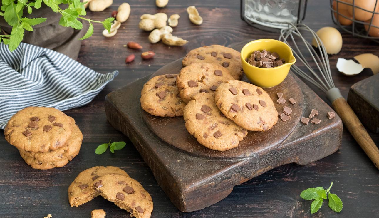 Galletas de mantequilla de cacahuete y chocolate