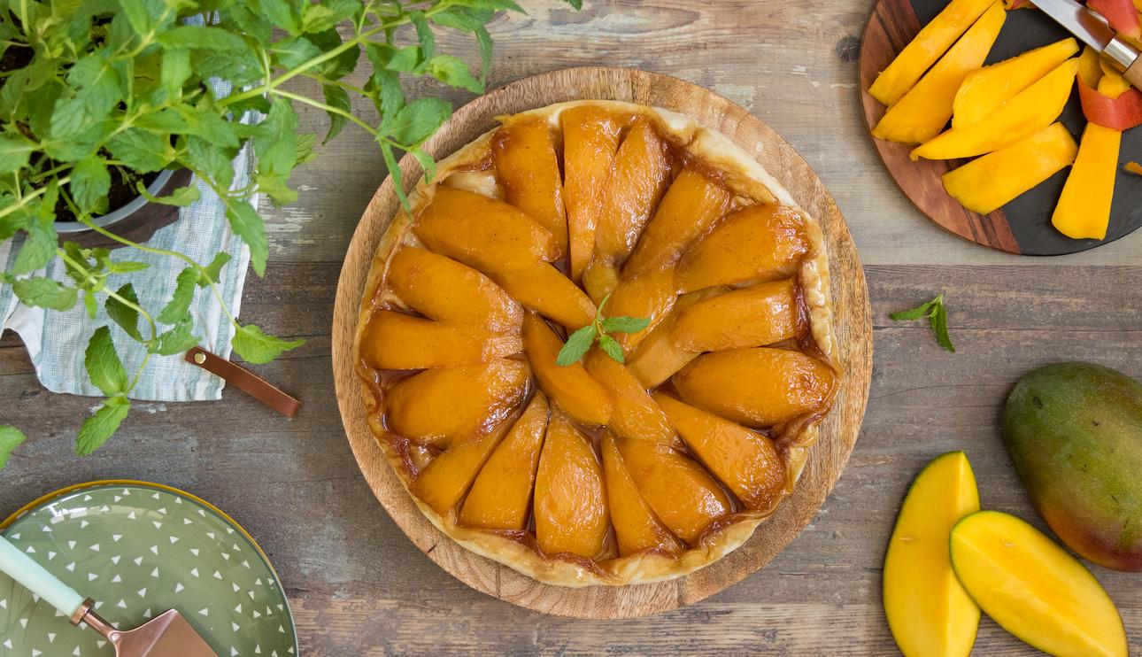 Tarta tatin de mango