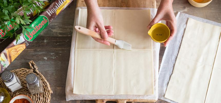 Hojaldre de rape y setas