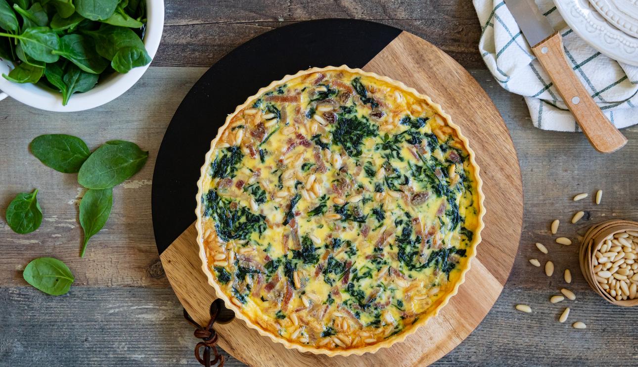 Quiche lorraine de espinacas
