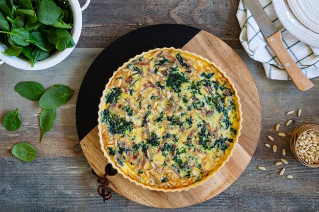 Quiche lorraine de espinacas