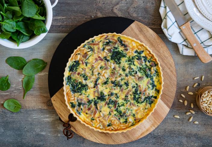 Quiche lorraine de espinacas