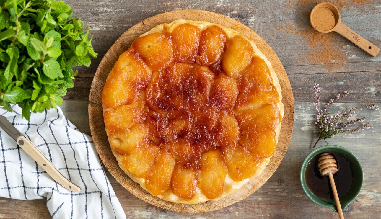 Tarta tatin con miel