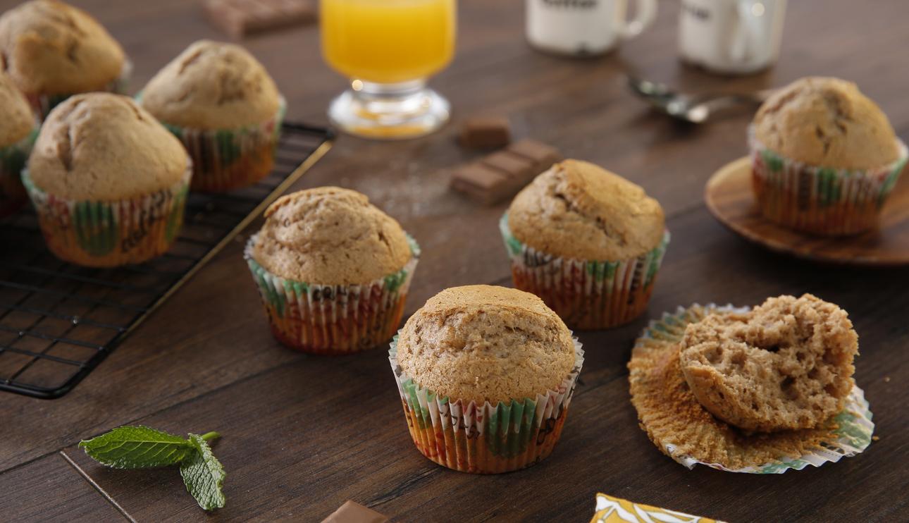 Magdalenas de chocolate praliné