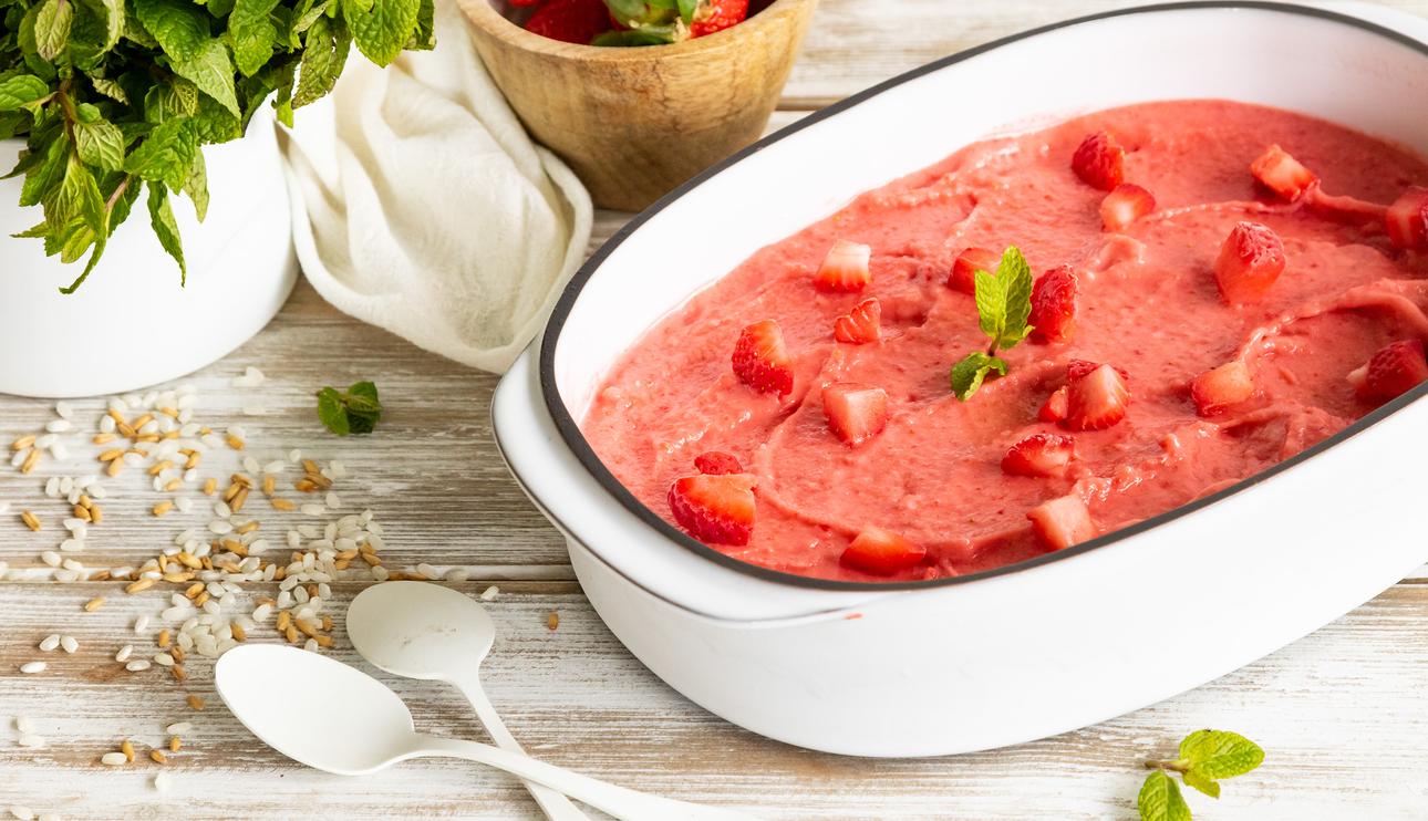 Helado de fresa