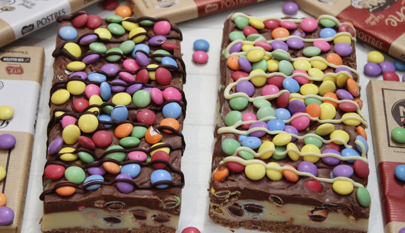 Turrón de chocolates y smarties