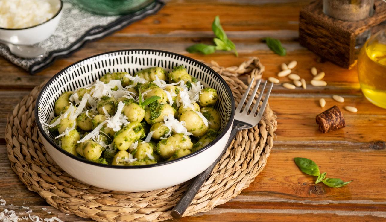 Ñoquis al pesto