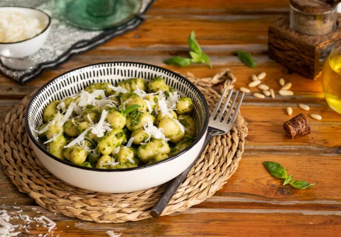 Ñoquis al pesto