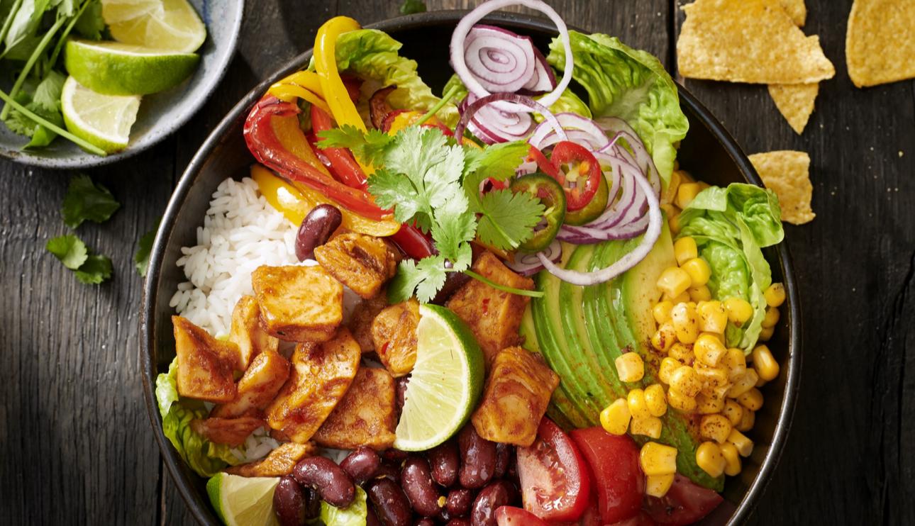 Burrito Bowl con Filet Pieces