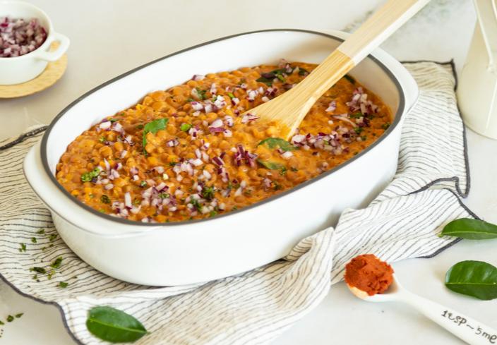Lentejas al curry veganas