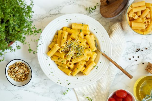 Pasta con salsa de calabaza