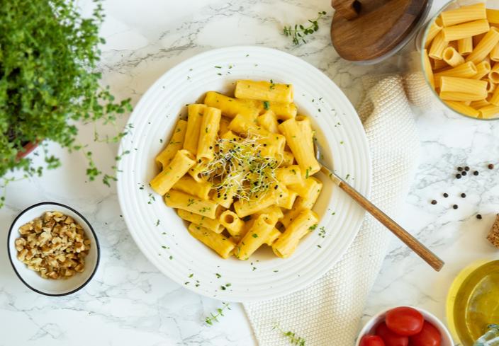 Pasta con salsa de calabaza