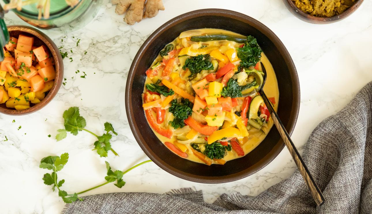 Curry vegano de verduras