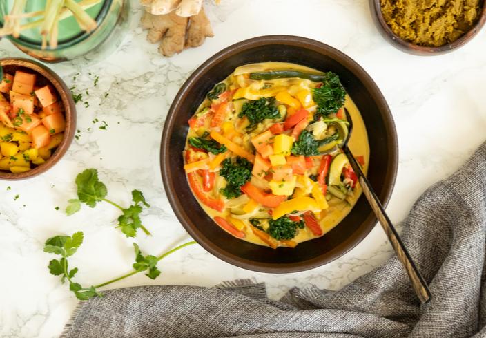 Curry vegano de verduras