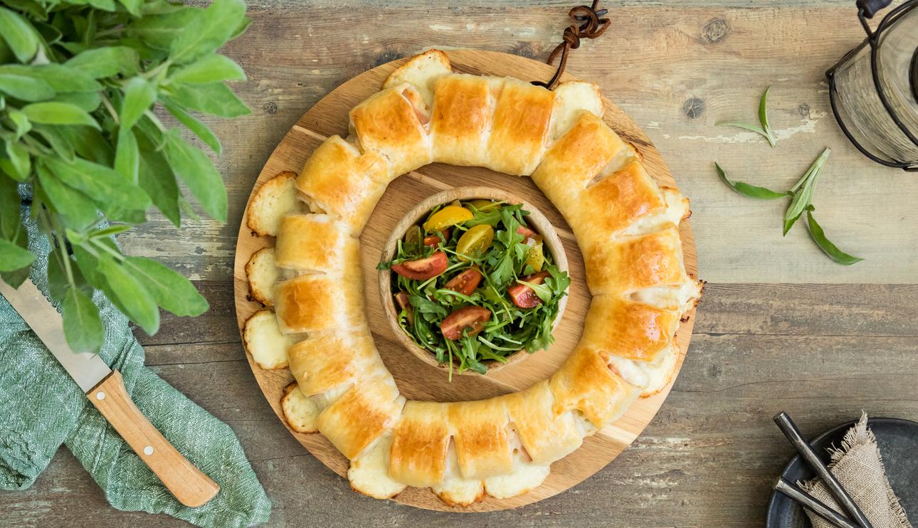 Hojaldre de jamón y queso