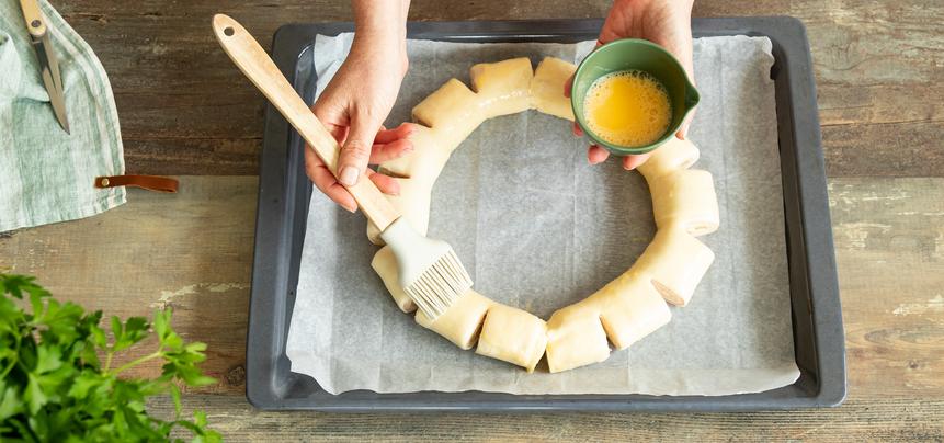 Hojaldre de jamón y queso