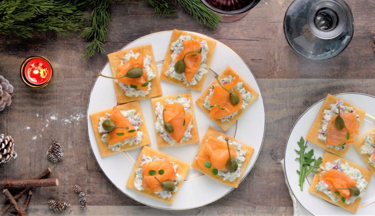 Canapés de salmón
