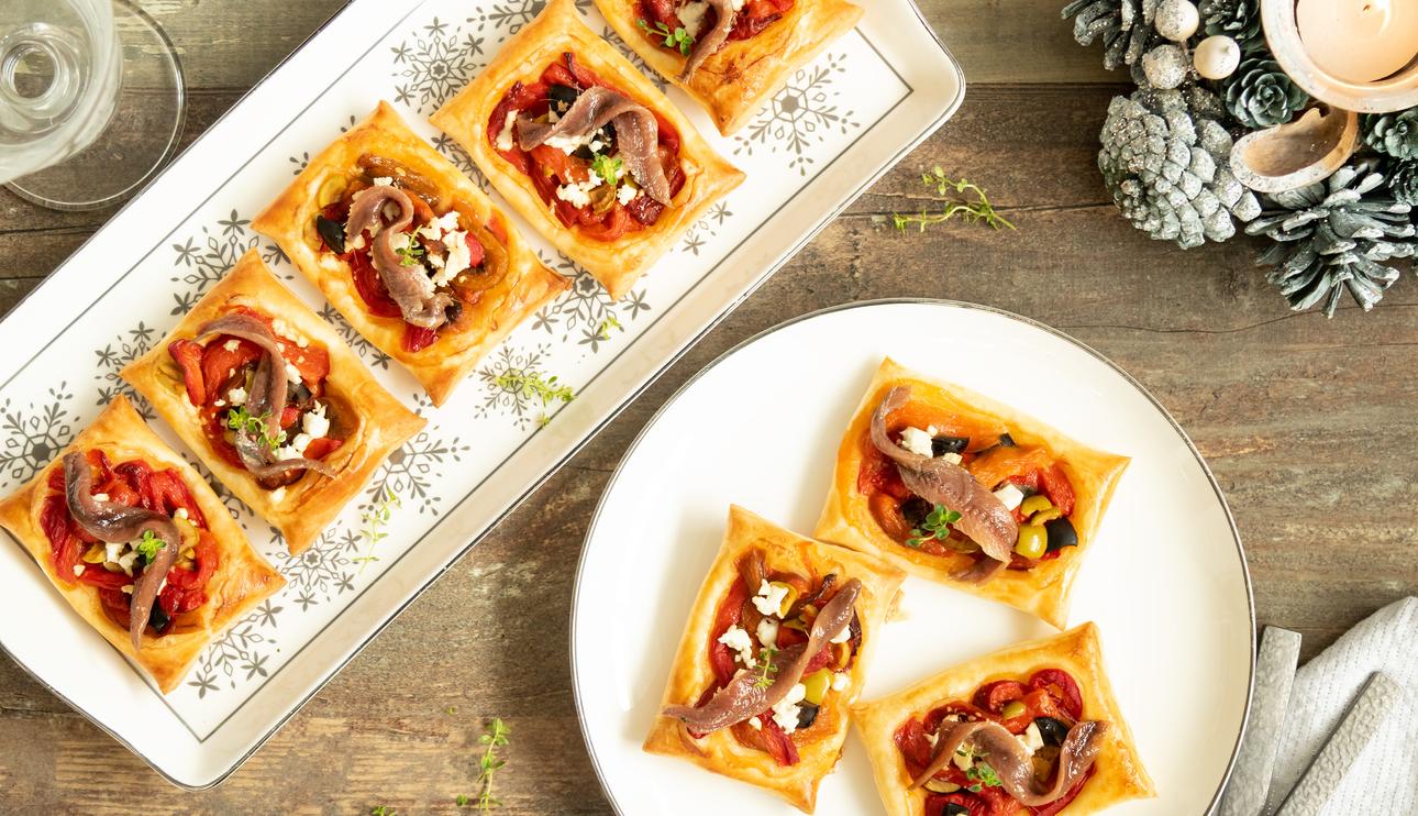 Canapés con anchoas