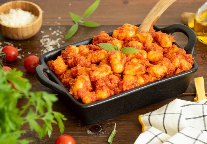 Ñoquis con tomate