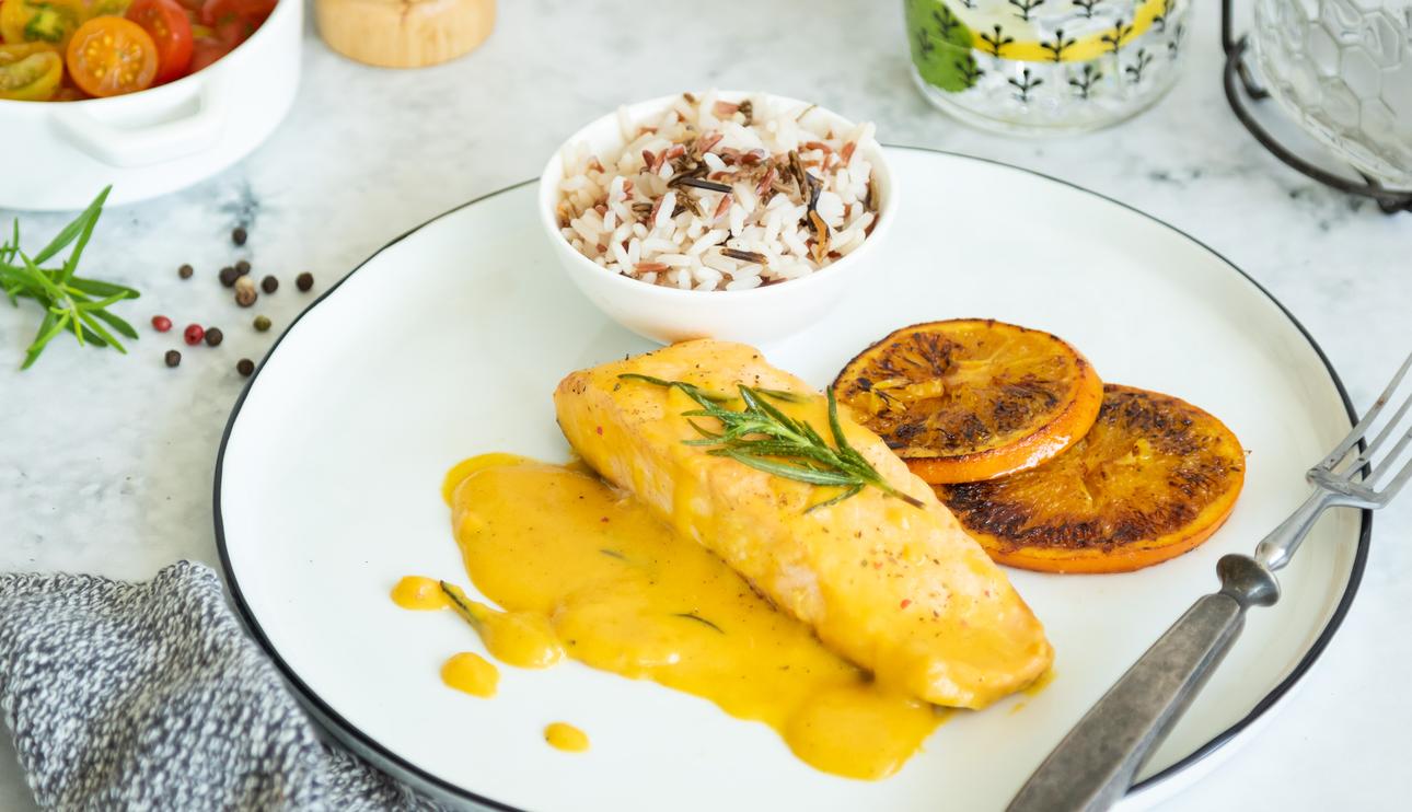 Salmón a la naranja