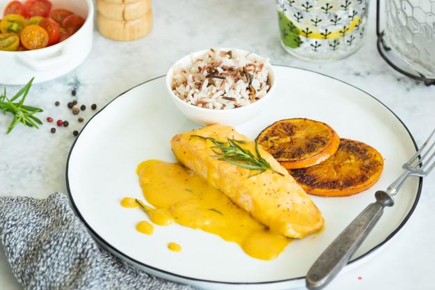 Salmón a la naranja