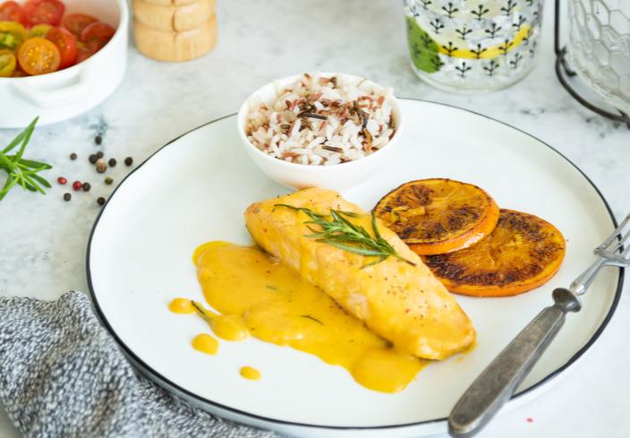 Salmón a la naranja