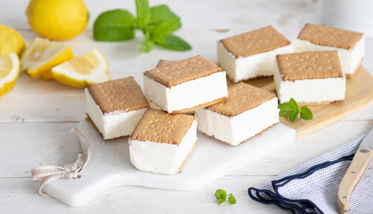 Sandwich helado de limón