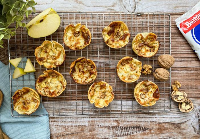 Tartaletas de manzana y gorgonzola con Thermomix©(TM6, TM5)