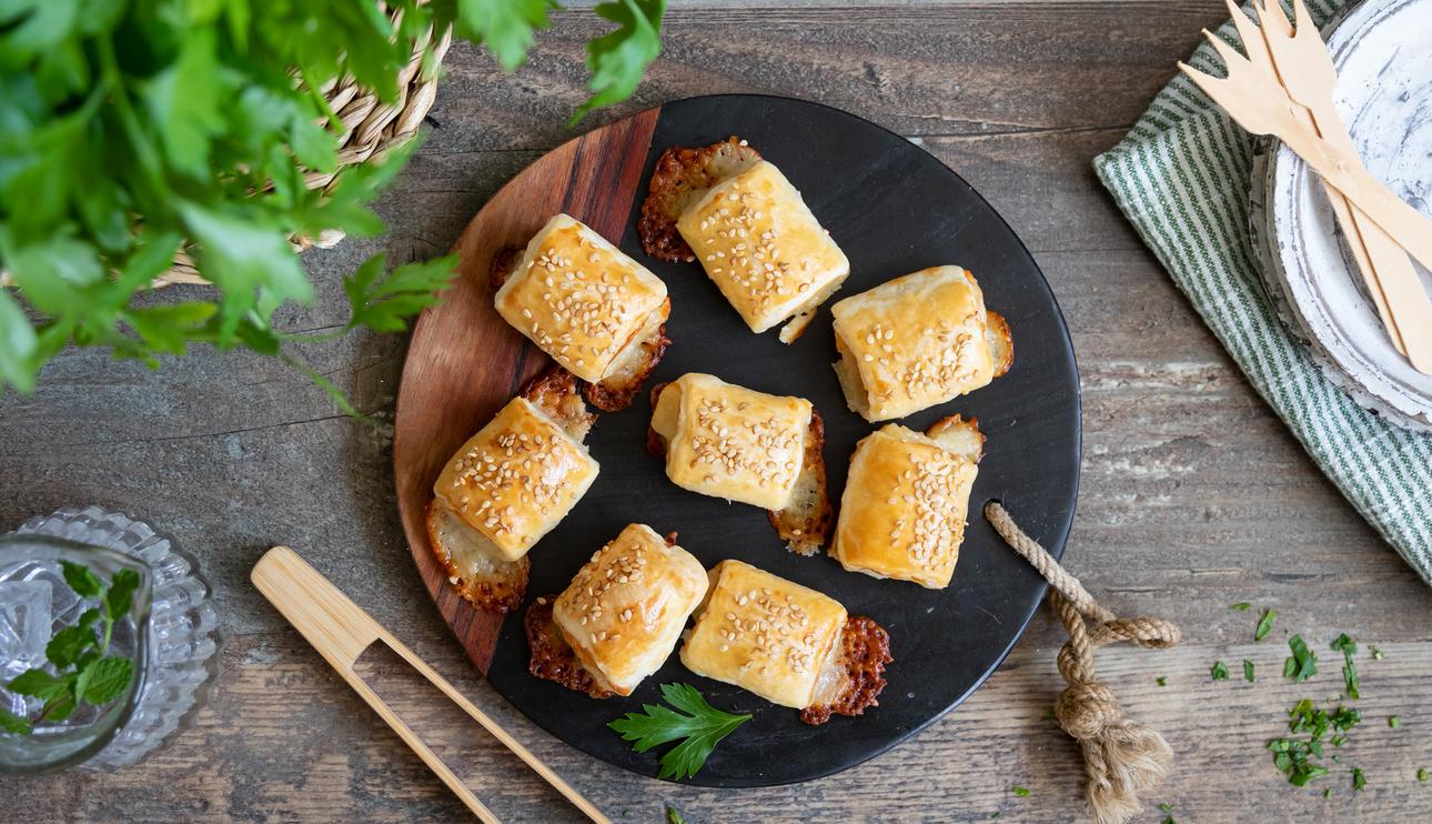 Hojaldritos de jamón y queso