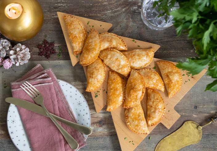 Empanadillas de bonito y langostinos