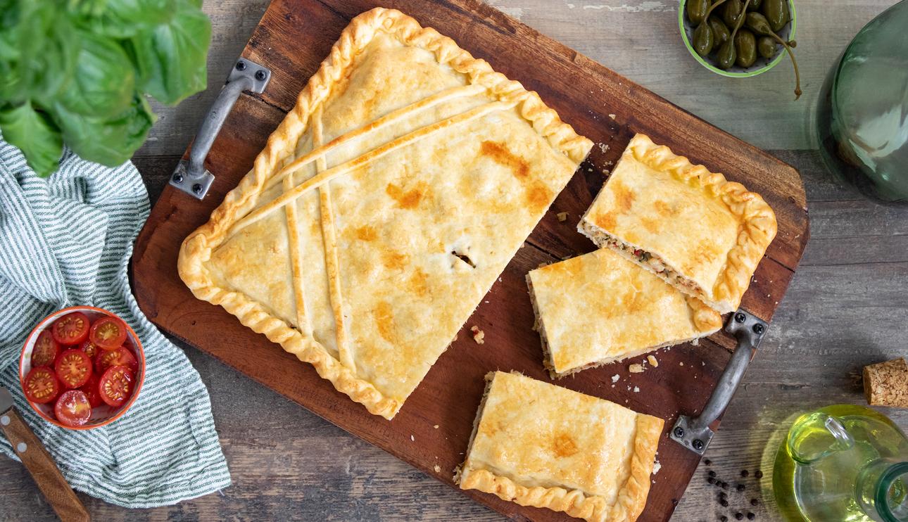 Empanada de bacalao y gambas