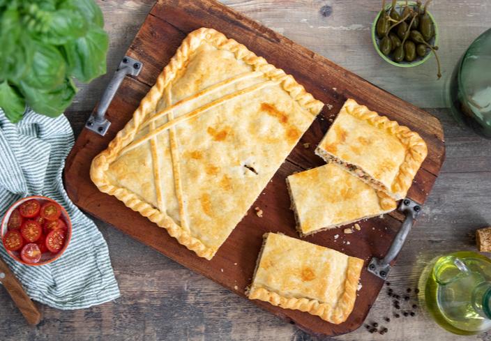 Empanada de bacalao y gambas