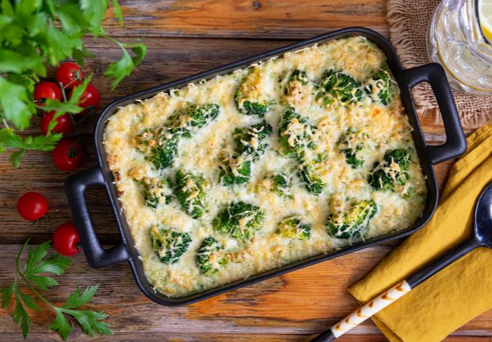 Pastel de brócoli y patata