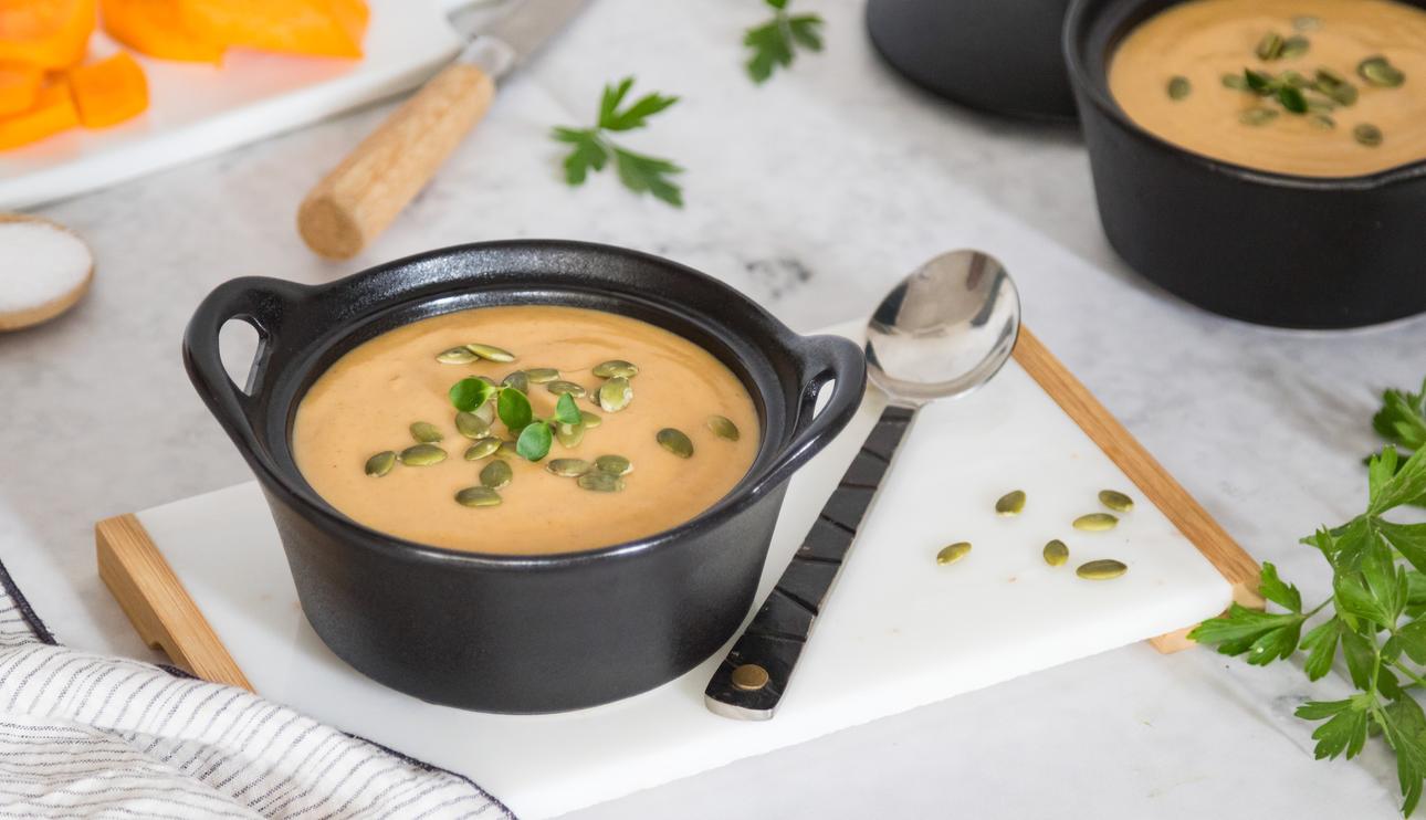 Crema de calabaza y quinoa