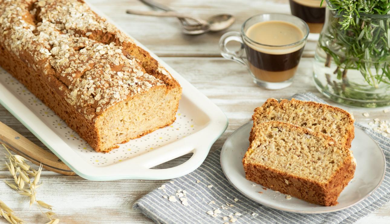 Bizcocho de avena y plátano