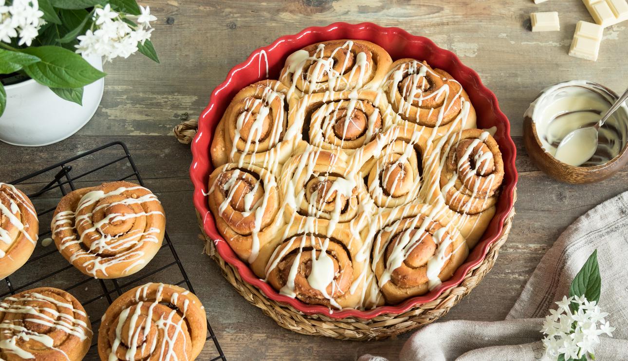 Cinnamon Rolls de chocolate blanco