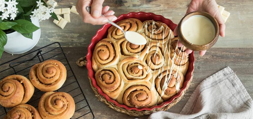 Cinnamon Rolls de chocolate blanco