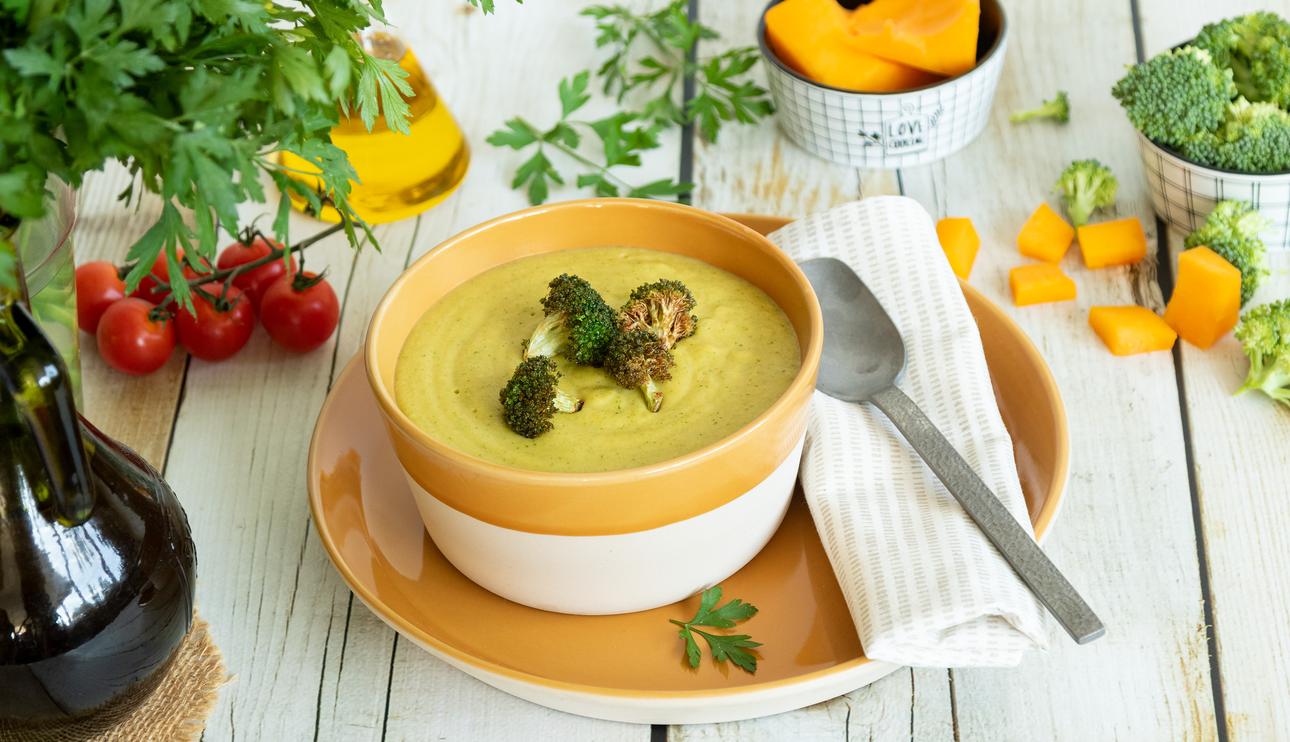 Puré de brócoli y calabaza