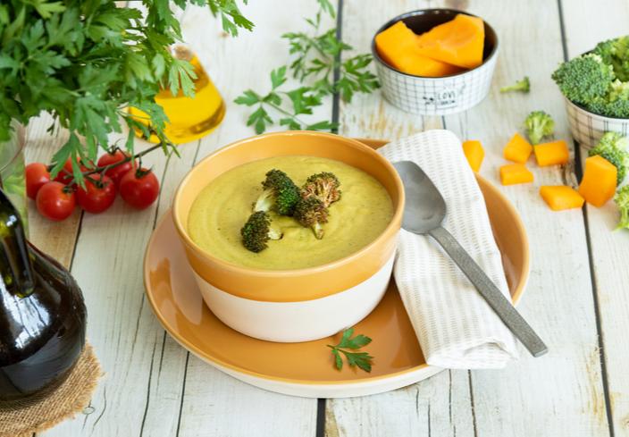 Puré de brócoli y calabaza