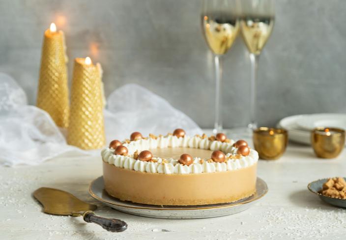 Tarta de turrón sin horno