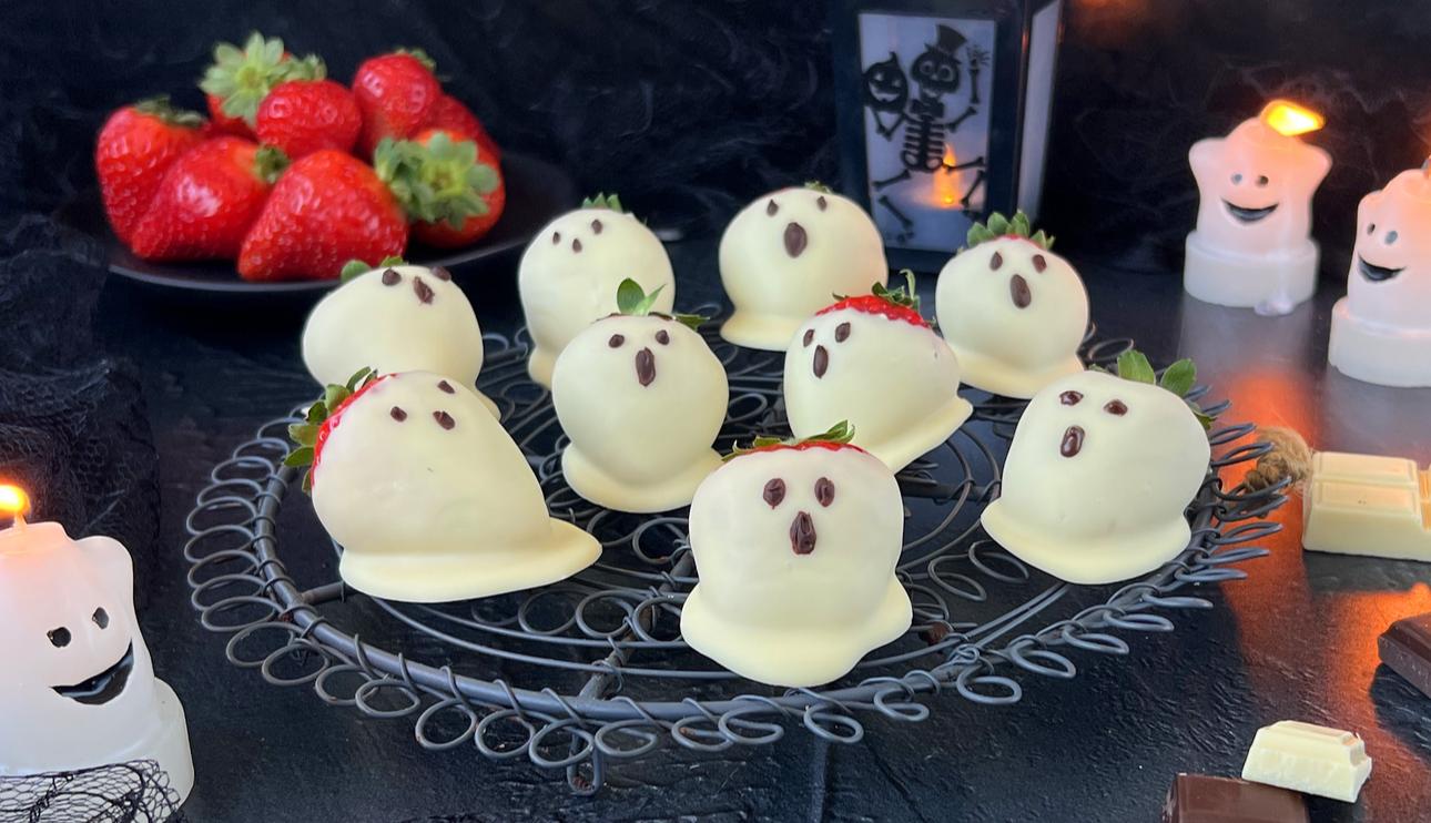 Fresas Fantasma para Halloween
