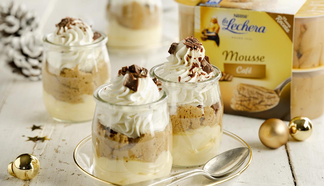 Mousse de café y chocolate con mascarpone