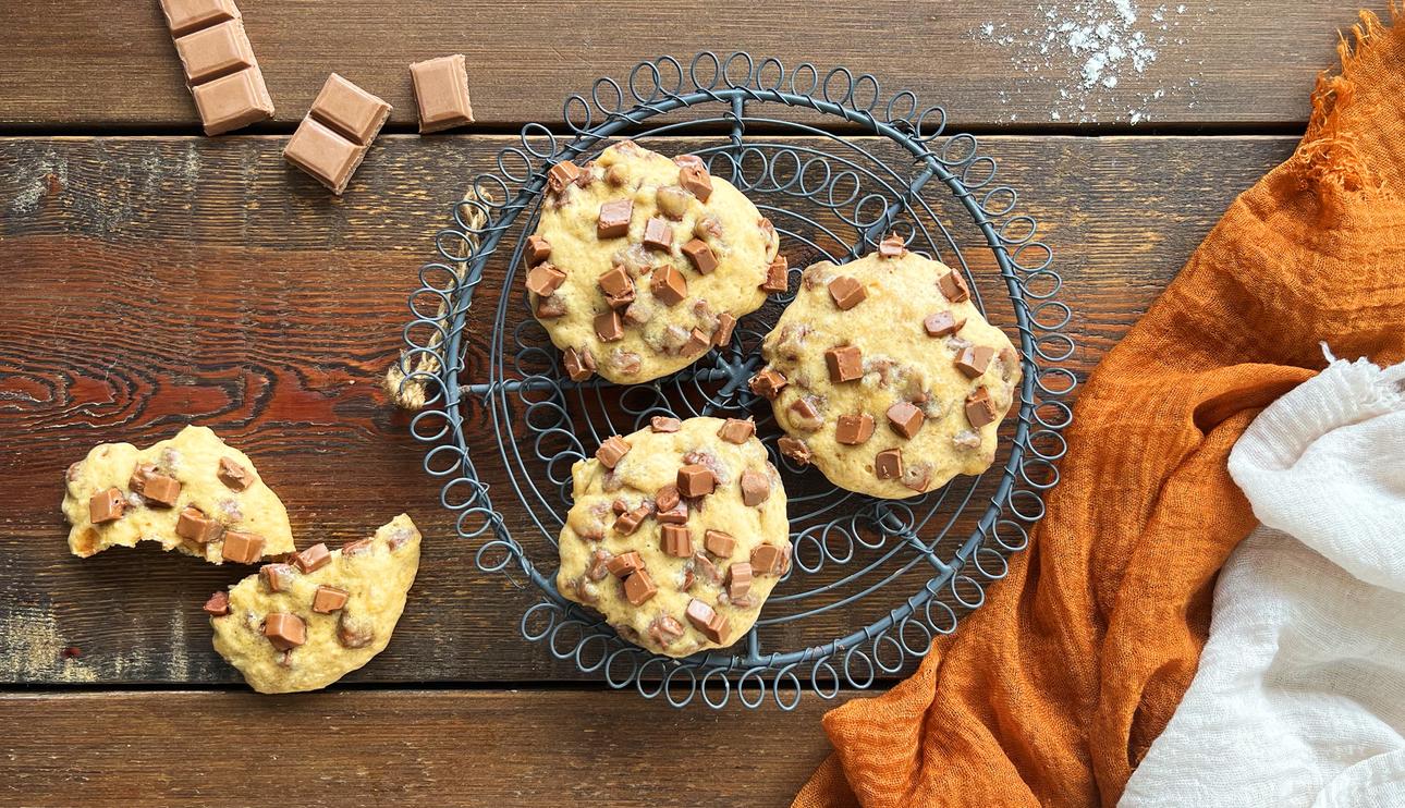 Cookies de chocolate praliné al microondas