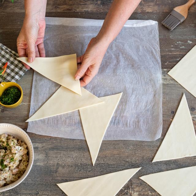 Hojaldre relleno de gambas