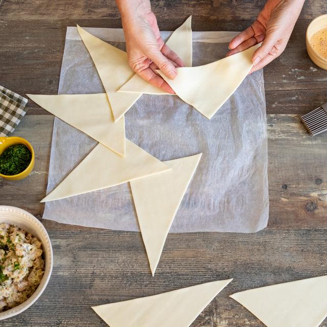 Hojaldre relleno de gambas