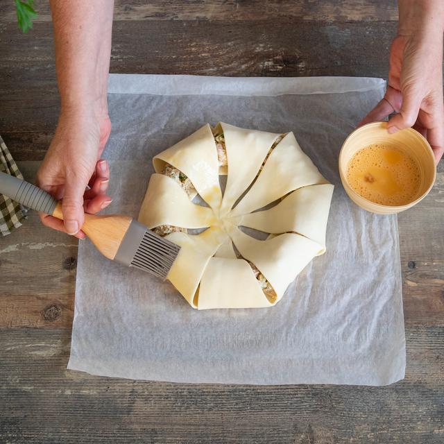 Hojaldre relleno de gambas