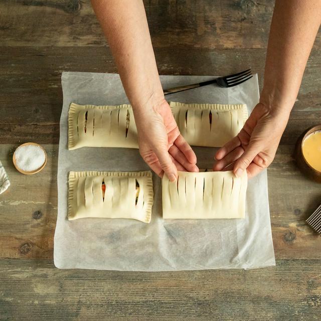 Hojaldre de espinacas y queso de cabra