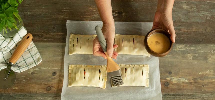 Hojaldre de espinacas y queso de cabra