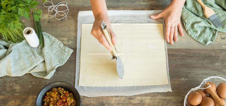 Hojaldre relleno de verduras