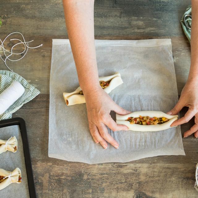 Hojaldre relleno de verduras